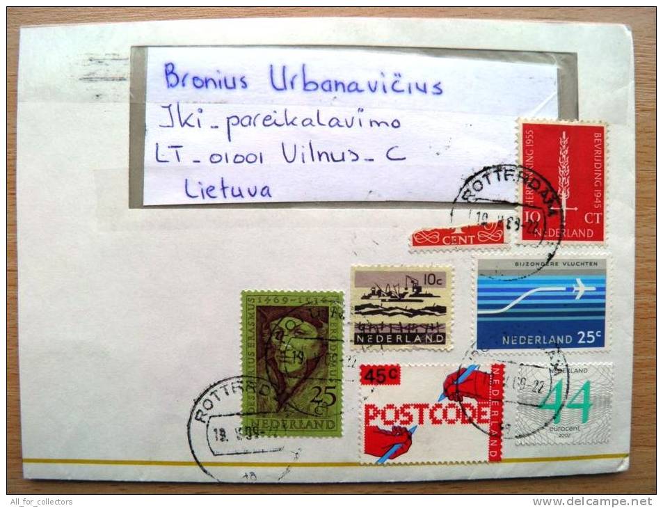 Cover Sent From Netherlands To Lithuania, On 2009 - Storia Postale