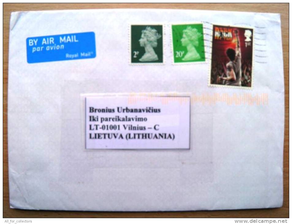 Cover Sent From UK To Lithuania, 2011 We Will Rock You, Music - Covers & Documents