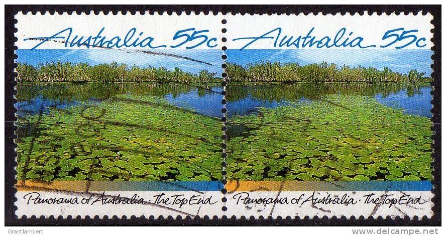 Australia 1988 Panorama 55c The Top End Used Pair - Used Stamps