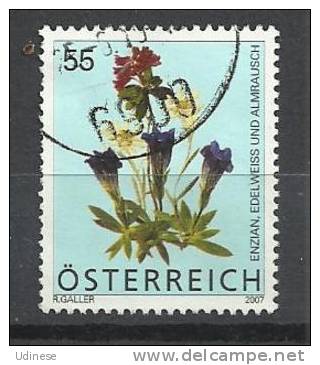 AUSTRIA 2007 - FLOWERS 55 - USED OBLITERE GESTEMPELT - Used Stamps