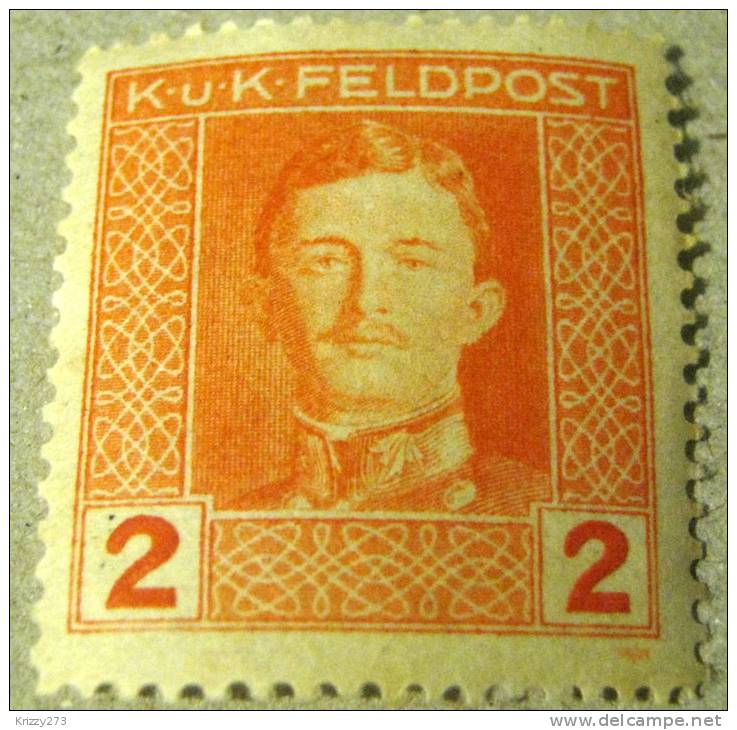 Austria 1917 Military Stamp KUK Feldpost 2h - Mint - Ongebruikt