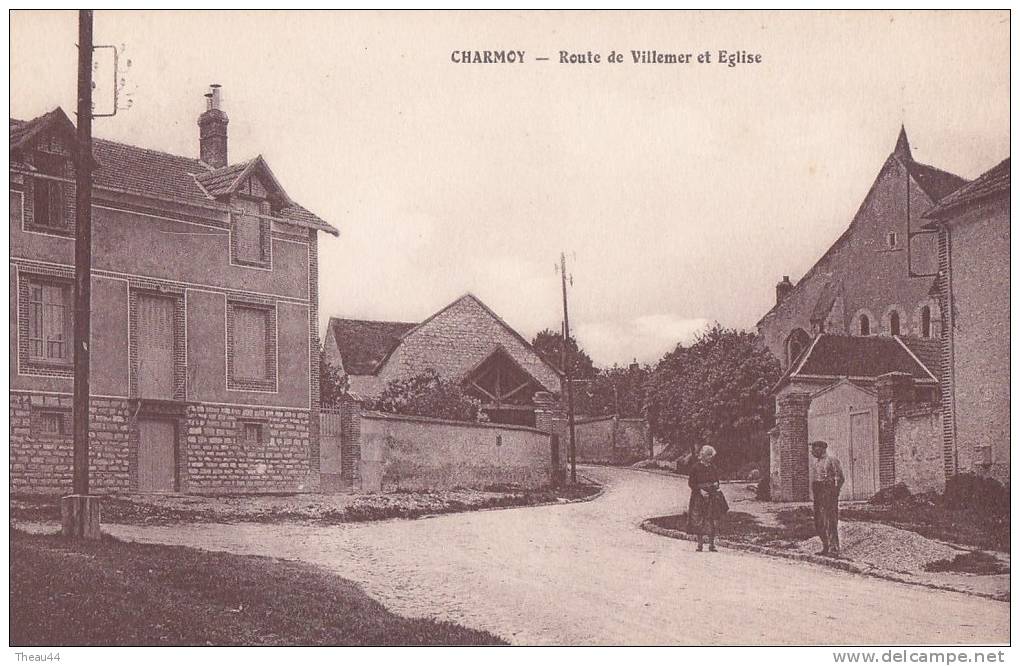 ¤¤  -  CHARMOY   -   Route De Villemer Et Eglise  -  ¤¤ - Charmoy