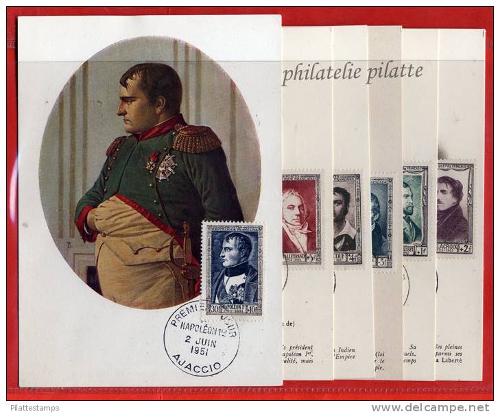 FRANCE CARTE MAXIMUM SERIE NAPOLEON DU 02/06/1951 - 1950-1959