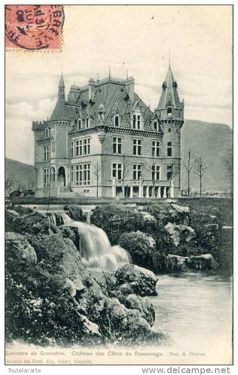 CPA 38 GRENOBLE CHATEAU DES COTES DE SASSENAGE 1906 - Grenoble