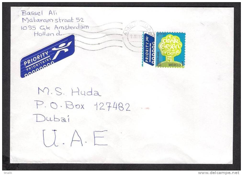 Tree, Priority Stamp On Postal History Cover From NETHERLAND NEDERLAND 11-12-2011 - Brieven En Documenten