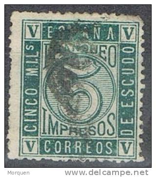 Sello 5 Milesimas Cifras Isabel II 1867,  Edifil Num 93 º - Used Stamps