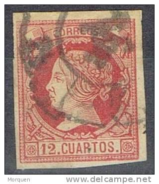 Sello 12 Cuartos Isabel II 1862, Rueda Carreta 14 VALLADOLID, Edifil Num 53 º - Used Stamps