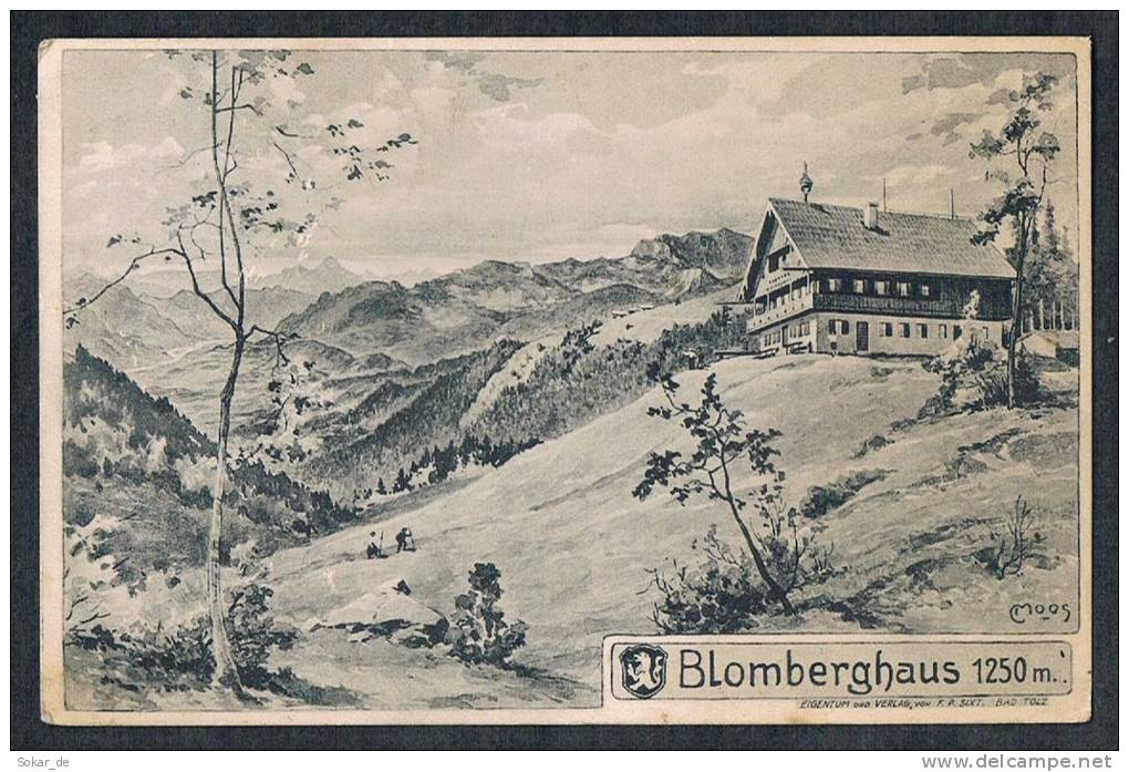 AK Blomberghaus Bei Bad Tölz, Oberbayern, Bayern Bavaria Baviere 1909 Nach Aichach Gelaufen - Bad Tölz
