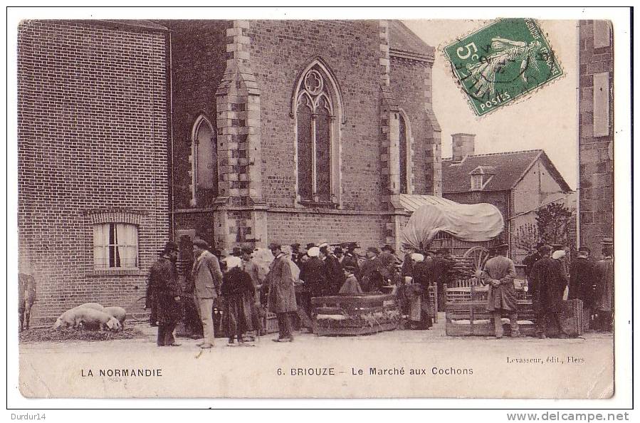 BRIOUZE ( Orne )  Le Marché Aux Cochons ( Carte Animée...) - Briouze