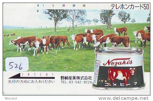 Télécarte JAPON * VACHE (526) COW * KOE * BULL * PHONECARD JAPAN * TELEFONKARTE * VACA * TAURUS * - Vacas