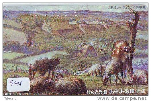 Télécarte JAPON * VACHE (544) COW * KOE * BULL * TAUREAU * STIER * PHONECARD JAPAN * TELEFONKARTE * VACA * TAURUS * - Kühe