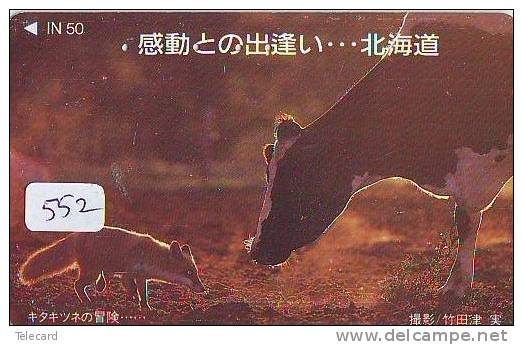 Télécarte JAPON * VACHE (552) COW * KOE * BULL * TAUREAU * STIER * PHONECARD JAPAN * TELEFONKARTE * VACA * TAURUS * - Koeien