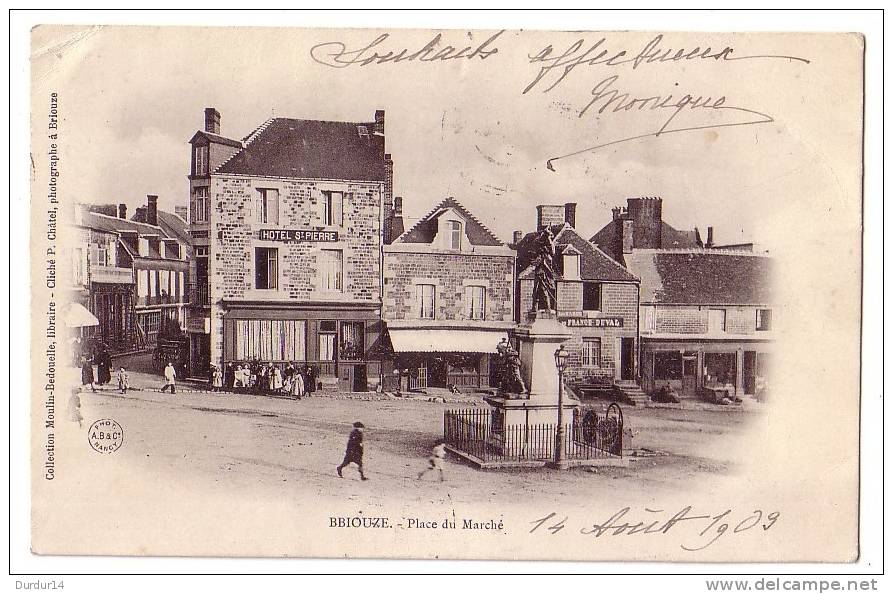 BRIOUZE ( Orne )  Place Du Marché ( Carte Précurseur ) - Briouze