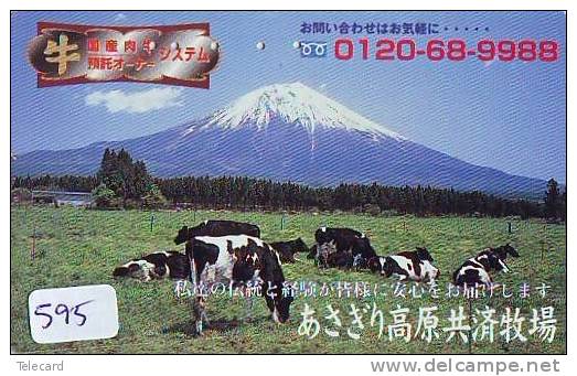 Télécarte JAPON * VACHE (595) COW * KOE * BULL * PHONECARD JAPAN * TELEFONKARTE * VACA * TAURUS * - Mucche