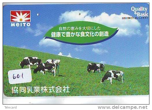 Télécarte JAPON * VACHE (601) COW * KOE * BULL * PHONECARD JAPAN * TELEFONKARTE * VACA * TAURUS * - Vacas