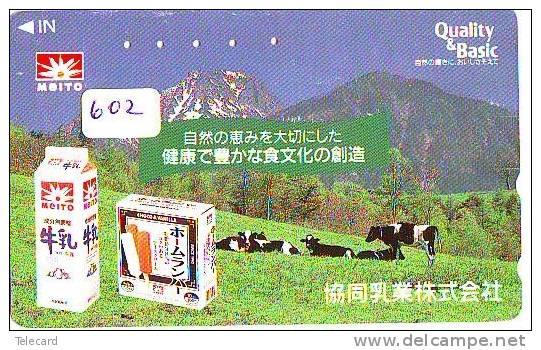 Télécarte JAPON * VACHE (602) COW * KOE * BULL * PHONECARD JAPAN * TELEFONKARTE * VACA * TAURUS * - Kühe