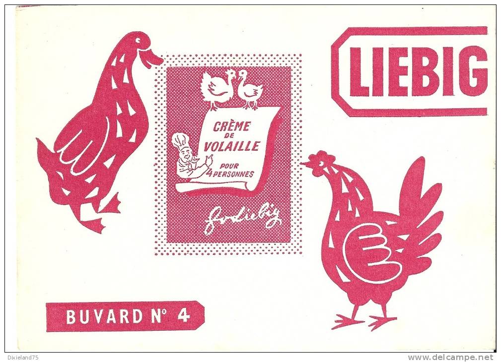 Buvard Liebig N° 4 Canard Poule Duck Chicken - L