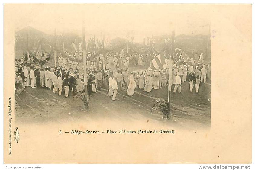 180856-Madagascar, Diego-Suarez, Palce D´Armes, Arrivee Du General, Goulamhoussen-Charfou No 5 - Madagascar