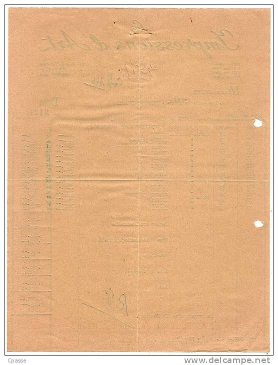 Facture + Traite 1952 - Les IMPRESSIONS D´ ART "I. D. A." 109 Rue De Turenne 75003 PARIS * Cartes Postales - Drukkerij & Papieren