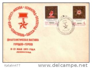 1970.USSR, 25th Anniv. Of Victory In Second World War, Cancel With Exposition Of Philately In Leningrad - Briefe U. Dokumente