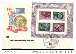 1971.USSR, Cosmonatics Day, Block  FDC - FDC