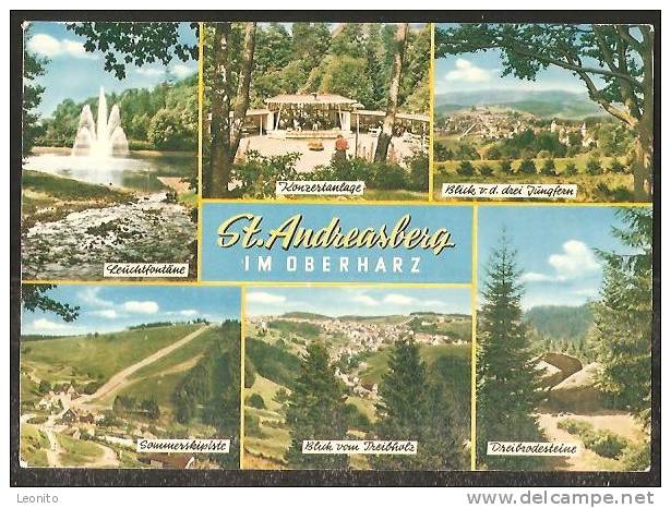 ST. ANDREASBERG Im Oberharz Niedersachsen Sommerskipiste Treibholz Dreibrodesteine...1968 - St. Andreasberg