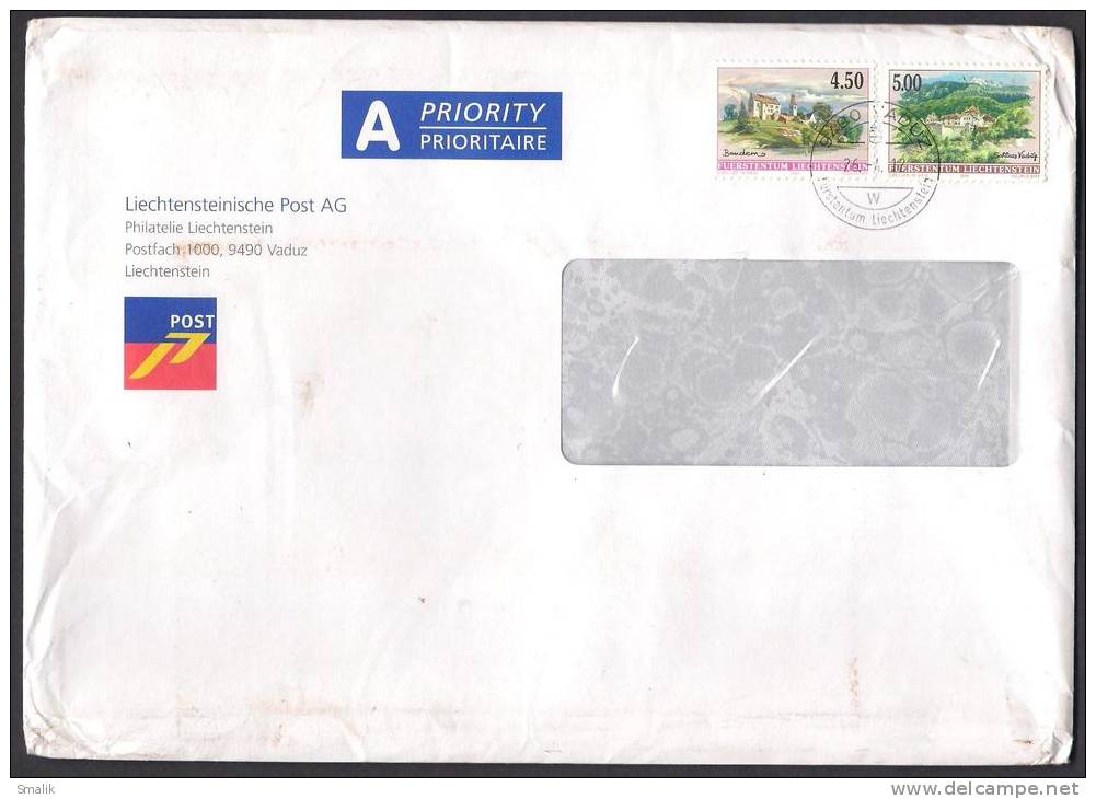 LIECHTENSTIEN Postal History Big Cover 26-4-2012 - Brieven En Documenten