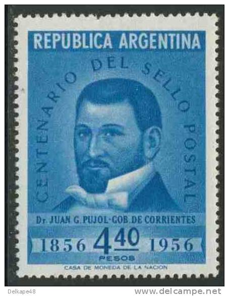 Argentina 1956 Mi 641 A ** Juan Gregorio Pujol (1817-1861) Governor Corrientes (1856 ) / Gouverneur - Ungebraucht