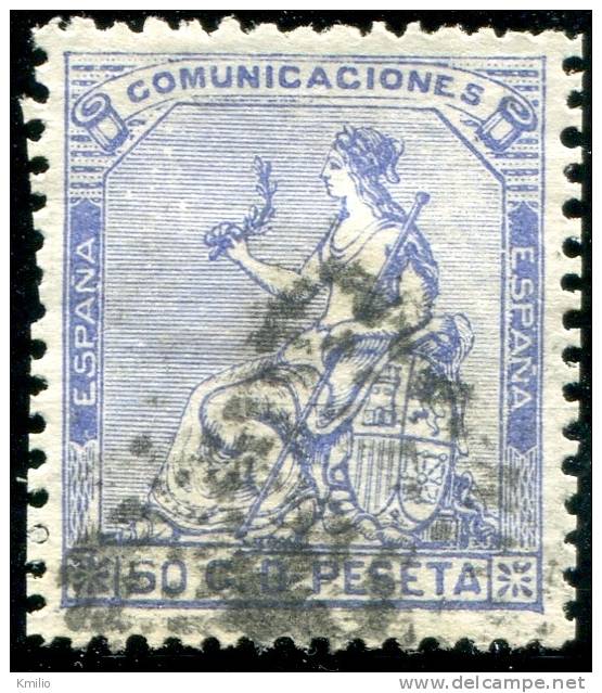 Ed 137 Usado, Alegoría 50 Cts Azul - Used Stamps