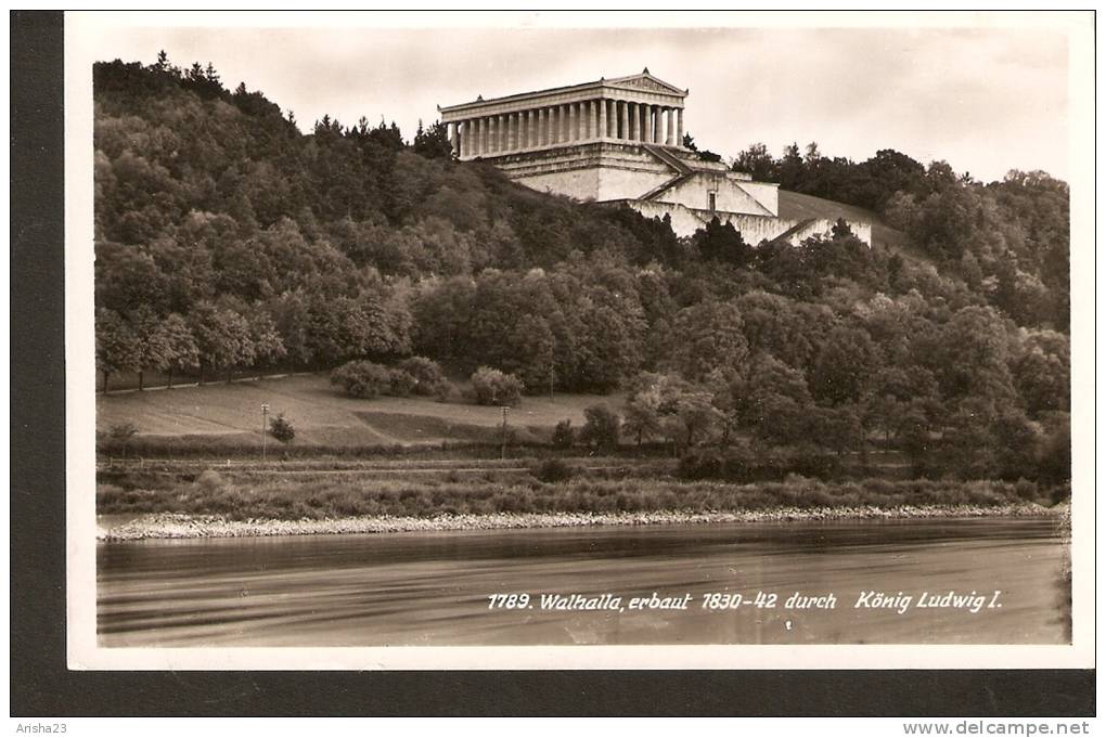 504. Germany, Walhalla , Erbaut 1830-42 Durch - Konig Ludwig I - Ottmar Zieher Echte Real Photo - Regensburg