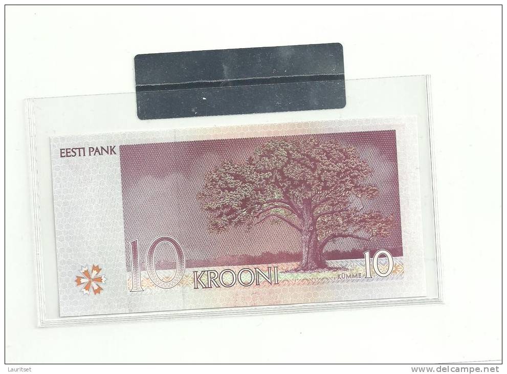 Estland Estonia Estonie  10 Krooni 1994 Banknote UNC In Official Bank Holder Of  Estonian Bank - Estland