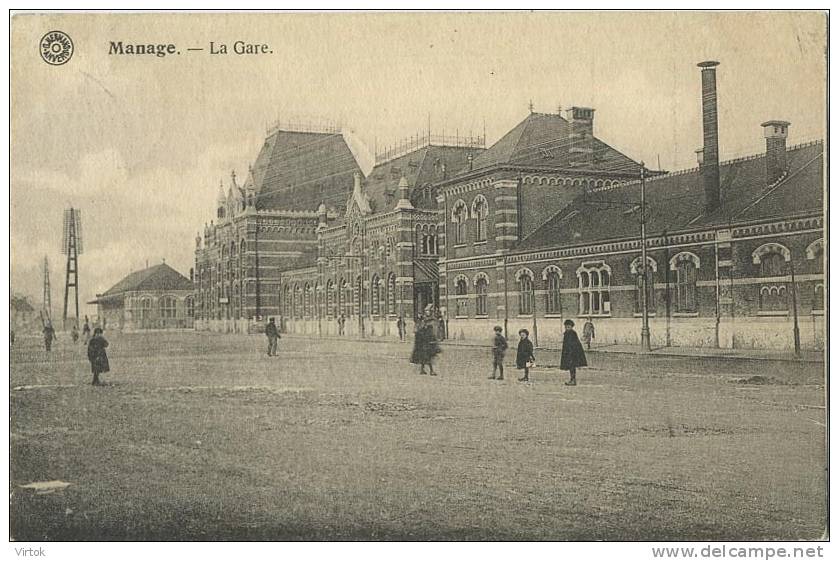 Manage     :  La Gare    ( Ecrit  1920 Avec Timbre ) - Manage