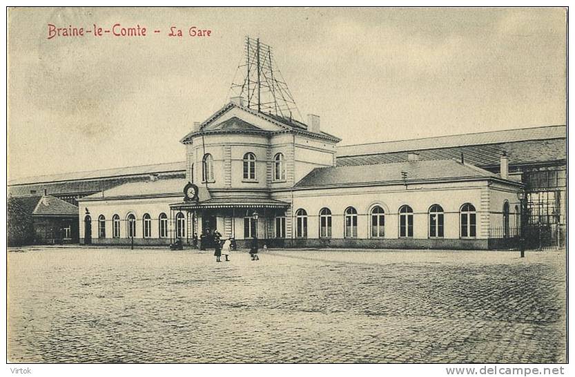 Braine-le-comte     :  La Gare ( Ecrit  Avec Timbre  1 Cent  ) - Braine-le-Comte