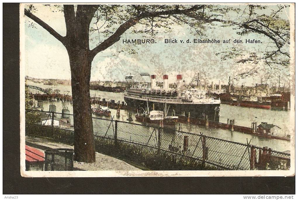 504. Germany, Hamburg - Blick V.d. Elbanhohe Auf Den Hafen - Photo Hartz, V. Hans Andres - Harburg