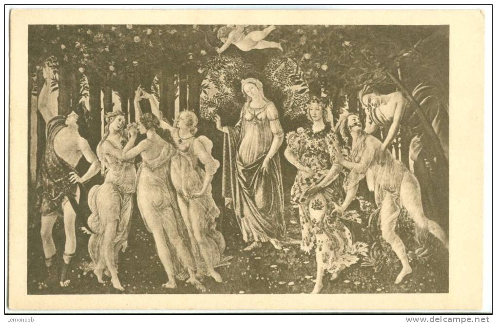 Botticelli, Der Fruhling, Early 1900s Unused Postcard [P9401] - Paintings
