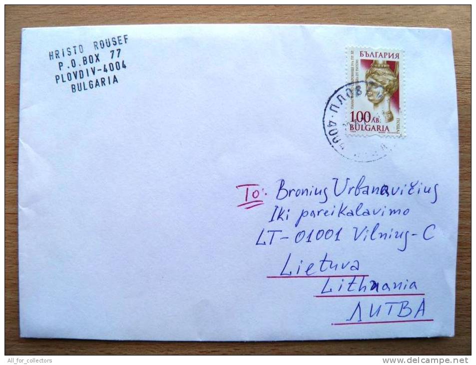 Cover Sent From Bulgaria To Lithuania, 2010 - Briefe U. Dokumente