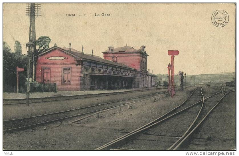 Diest :  La Gare  :    Geschreven  Met Zegel 1 Cent - Diest