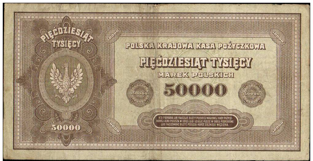 Billet 50000 Mareck 1922 - A 9755366 - Poland