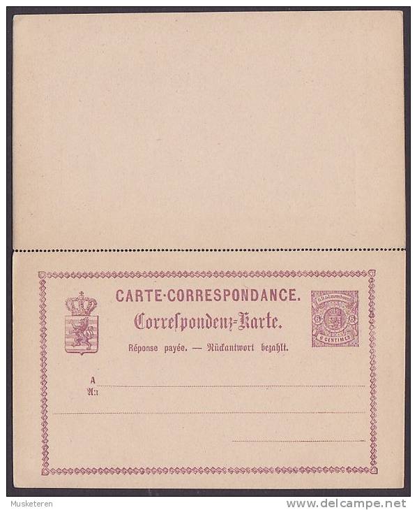 Luxembourg Postal Stationery Ganzsache Entier 6/6 C. Carte-Correspondance Résponse (P11 F/A) (2 Scans) - Ganzsachen