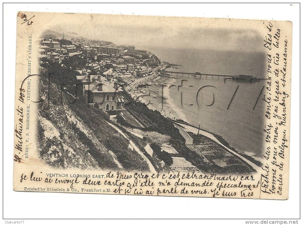 Ventnor (Royaume-Uni, Isle Of Wight) : Looking East In 1901. - Ventnor