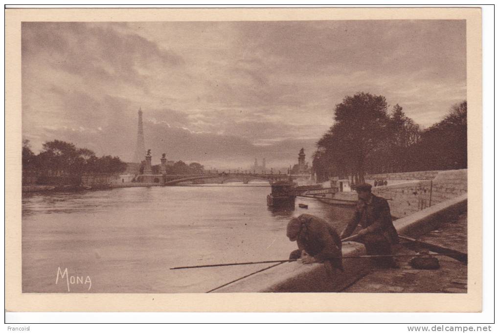 Les Petits Tableaux De Paris. Pêcheurs En Seine. - La Seine Et Ses Bords