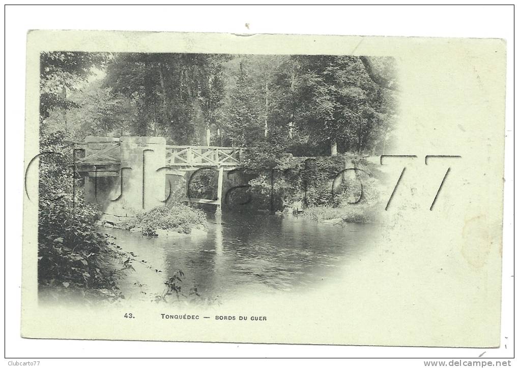 Tonquédec (22) : Le Pont En Bois Sur Le Guer En 1905. - Tonquédec