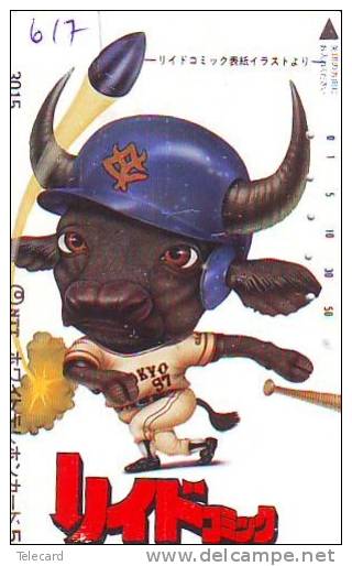 Télécarte JAPON * VACHE (617) COW * KOE * BULL * PHONECARD JAPAN * TELEFONKARTE * VACA * TAURUS * - Vaches