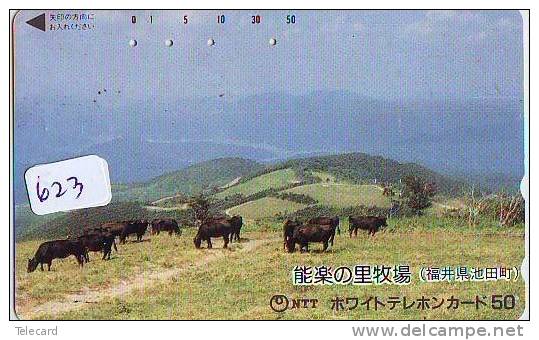 Télécarte JAPON * VACHE (623) COW * KOE * BULL * PHONECARD JAPAN * TELEFONKARTE * VACA * TAURUS * - Vacas