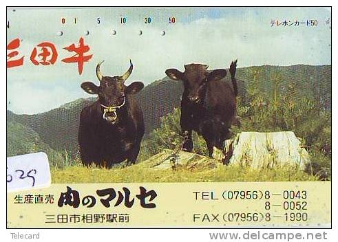 Télécarte JAPON * VACHE (629) COW * KOE * BULL * PHONECARD JAPAN * TELEFONKARTE * VACA * TAURUS * - Koeien