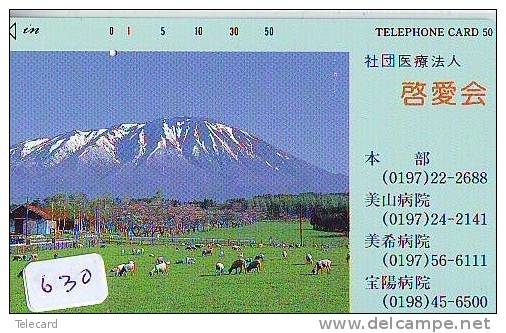 Télécarte JAPON * VACHE (630) COW * KOE * BULL * PHONECARD JAPAN * TELEFONKARTE * VACA * TAURUS * - Koeien