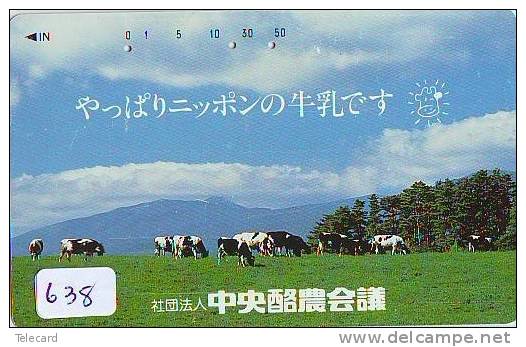 Télécarte JAPON * VACHE (638) COW * KOE * BULL * PHONECARD JAPAN * TELEFONKARTE * VACA * TAURUS * - Kühe