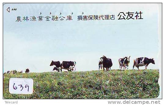 Télécarte JAPON * VACHE (639) COW * KOE * BULL * PHONECARD JAPAN * TELEFONKARTE * VACA * TAURUS * - Koeien