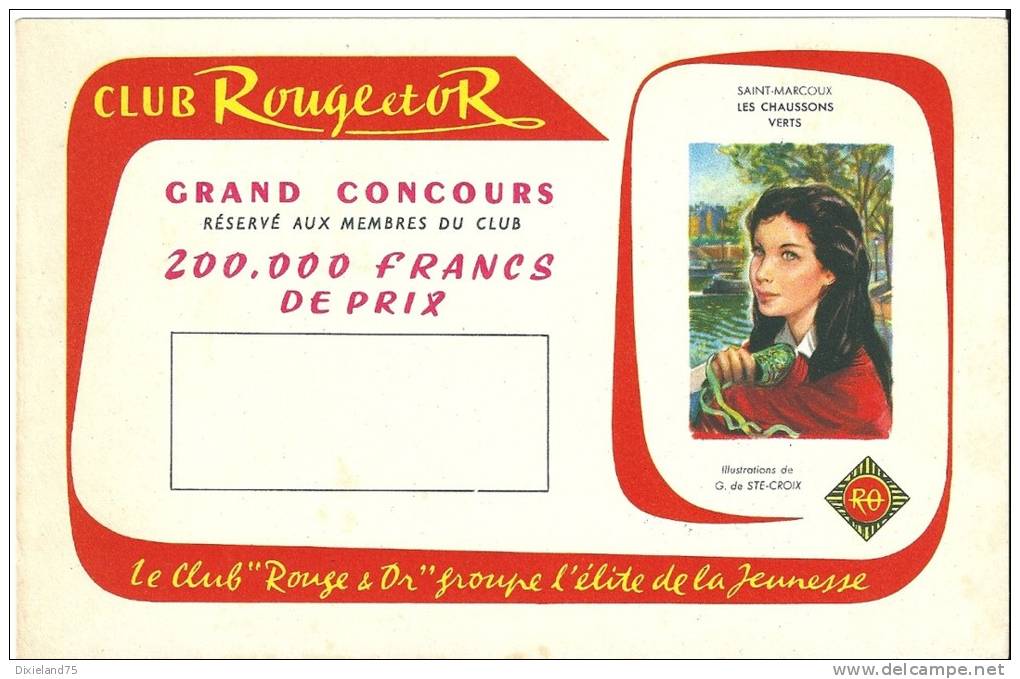 Buvard Club Rouge Et Or Illustrateur G. De Sainte Croix - R