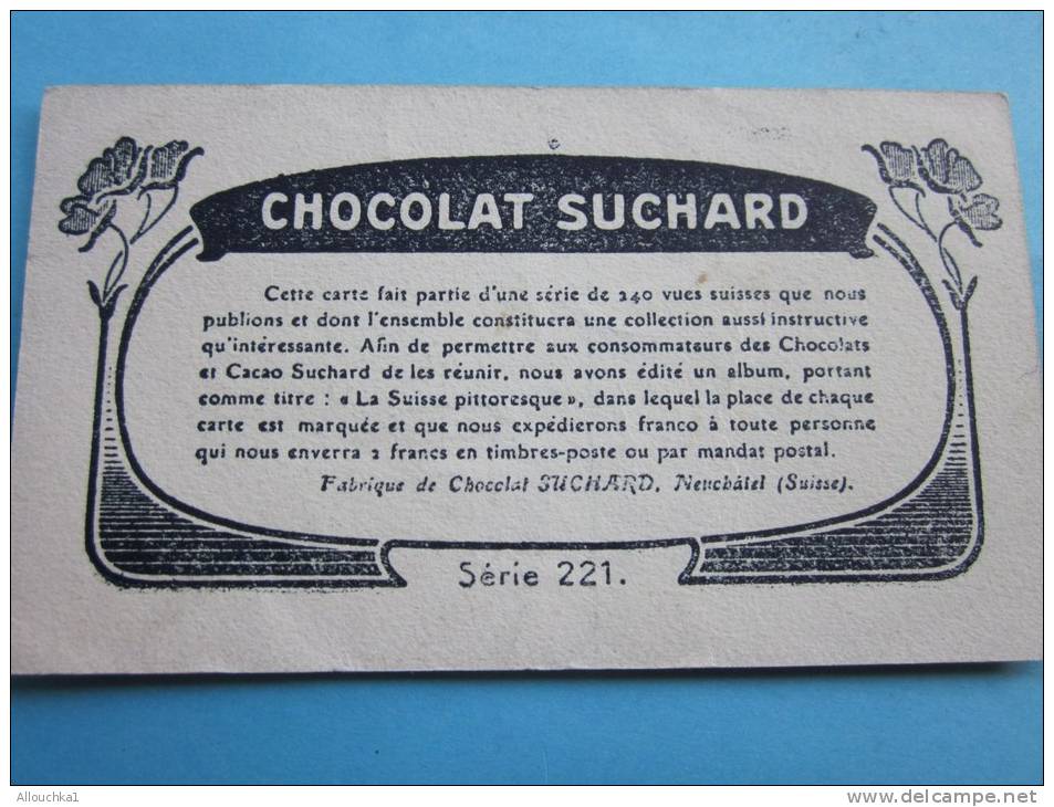 Château De Chillon Villeneuve Et Les Dents Du Midi En Suisse -Chocolat Suchard Neuchâtel Suisse— Chromo Image&mdas - Suchard